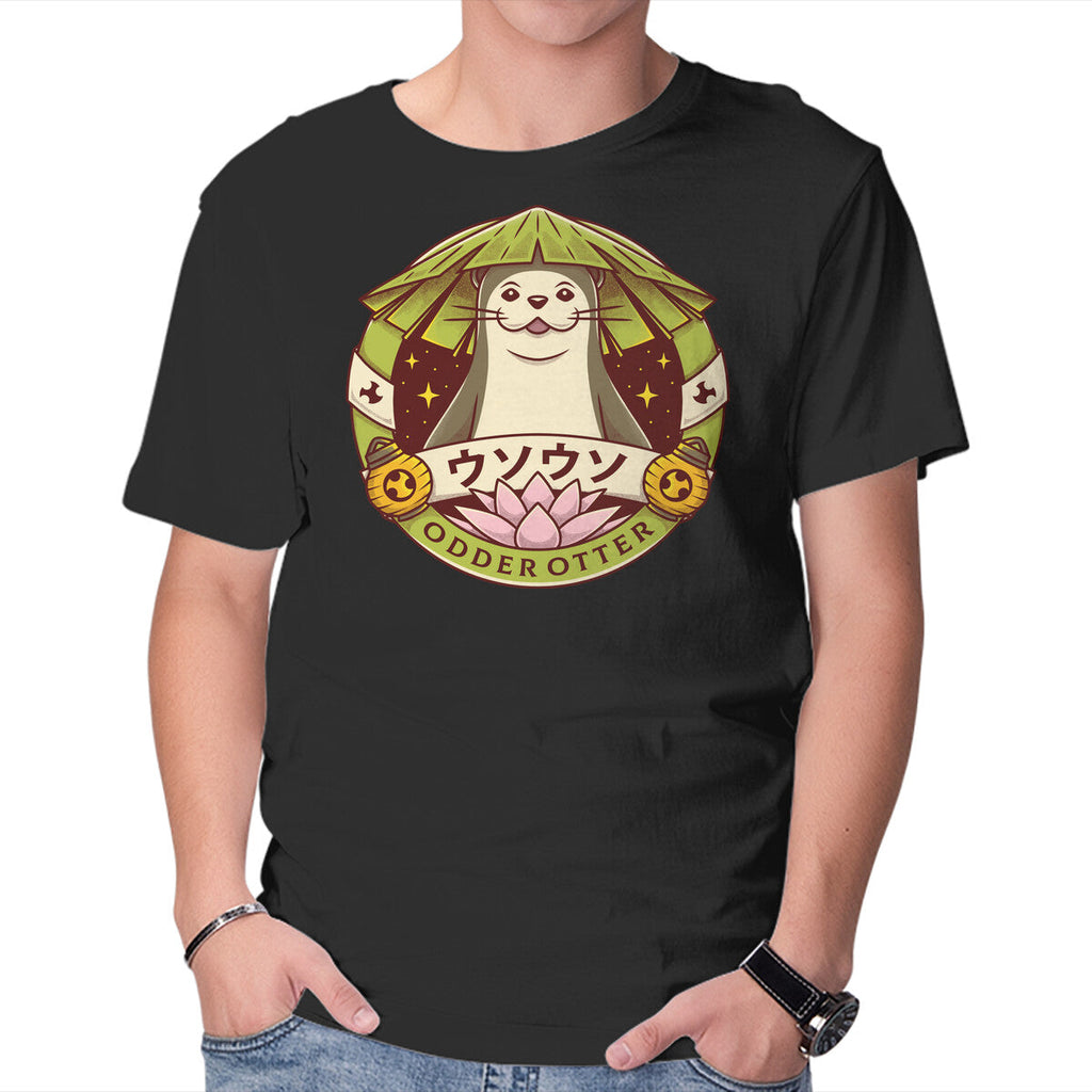 Odder Otter – Gaming Graphic T-Shirt in black, product display