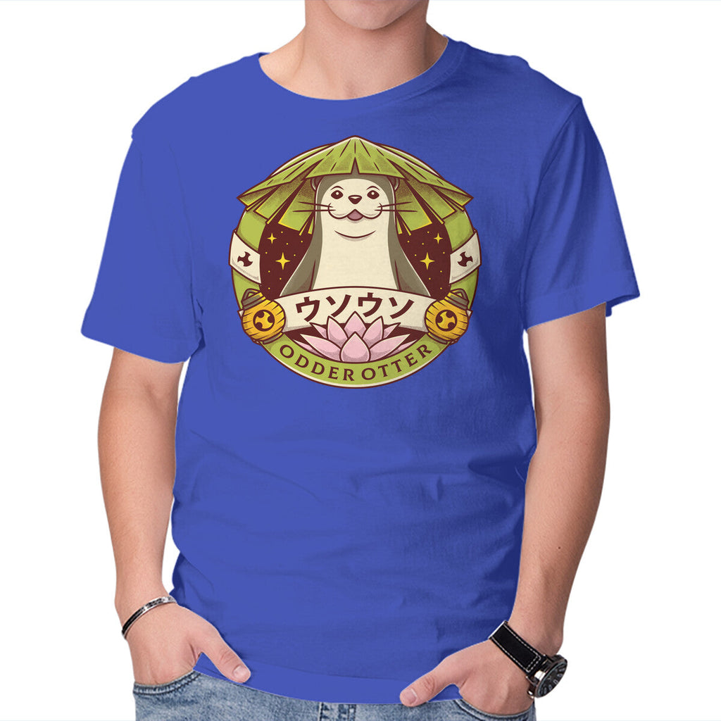 Odder Otter – Gaming Graphic T-Shirt in royal blue, product display