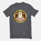 Odder Otter – Gaming Graphic T-Shirt in charcoal, flat-lay product view