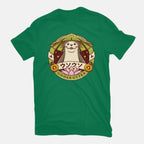 Odder Otter – Gaming Graphic T-Shirt in green, flat-lay product view