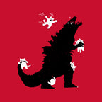Ouch! – Cat Graphic T-Shirt design artwork for red graphic T-shirt