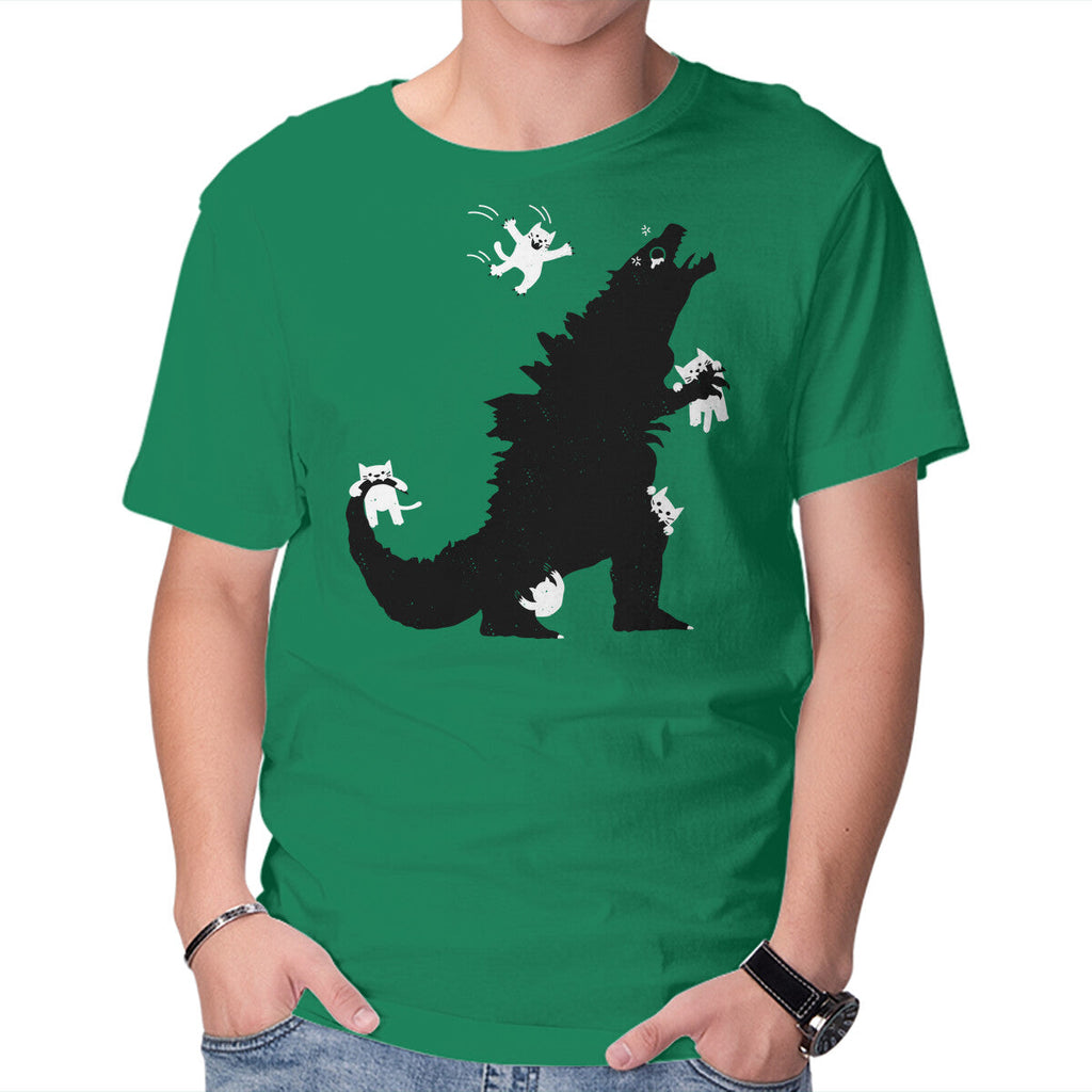 Ouch! – Cat Graphic T-Shirt in green, product display