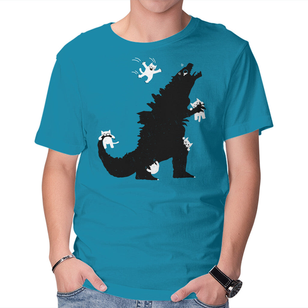 Ouch! – Cat Graphic T-Shirt in turquoise, product display