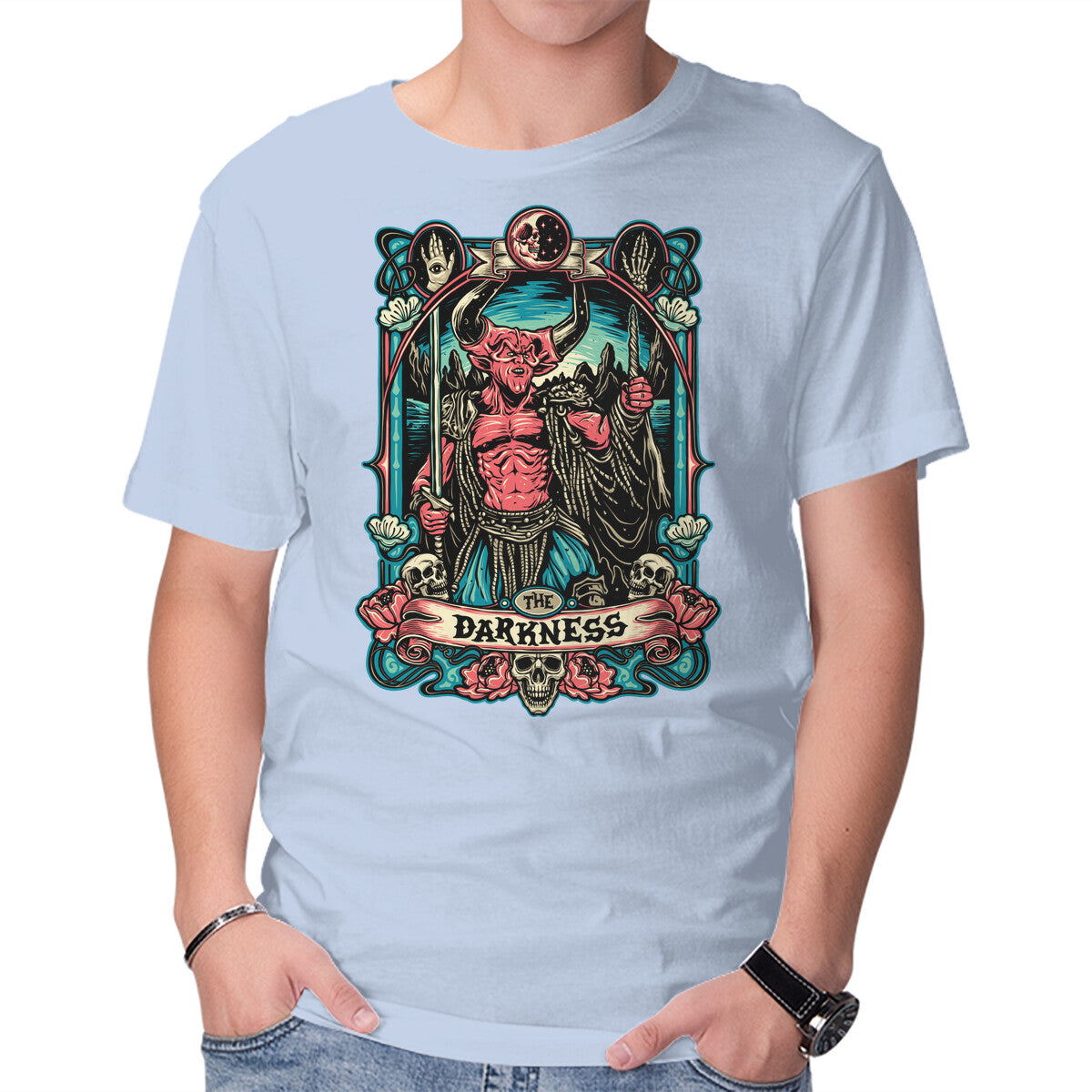 The Darkness – Fantasy Graphic T-Shirt in blue, product display