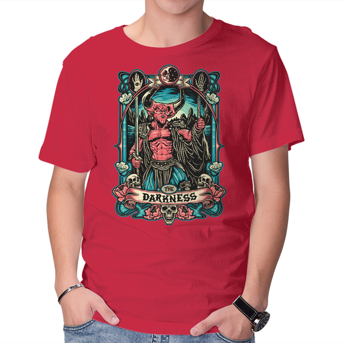 The Darkness – Fantasy Graphic T-Shirt in red, product display