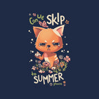 Skip To Summer – Cat Graphic T-Shirt design artwork for navy graphic T-shirt