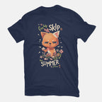 Skip To Summer – Cat Graphic T-Shirt in navy, flat-lay product view