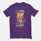 Skip To Summer – Cat Graphic T-Shirt in purple, flat-lay product view