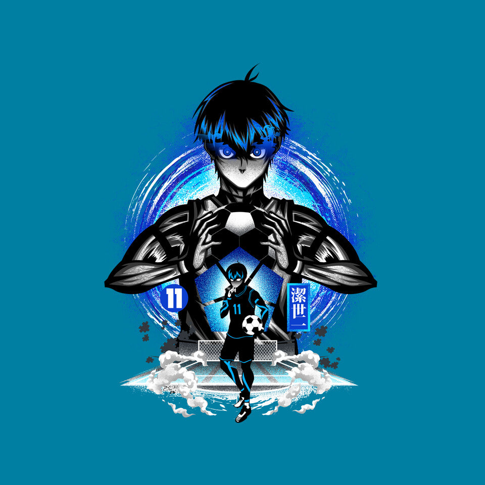 Ace Player Of Blue Lock – Anime Graphic T-Shirt design artwork for turquoise graphic T-shirt