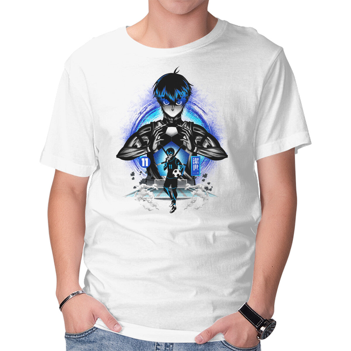 Ace Player Of Blue Lock – Anime Graphic T-Shirt in white, product display