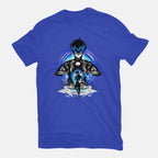 Ace Player Of Blue Lock – Anime Graphic T-Shirt in royal blue, flat-lay product view