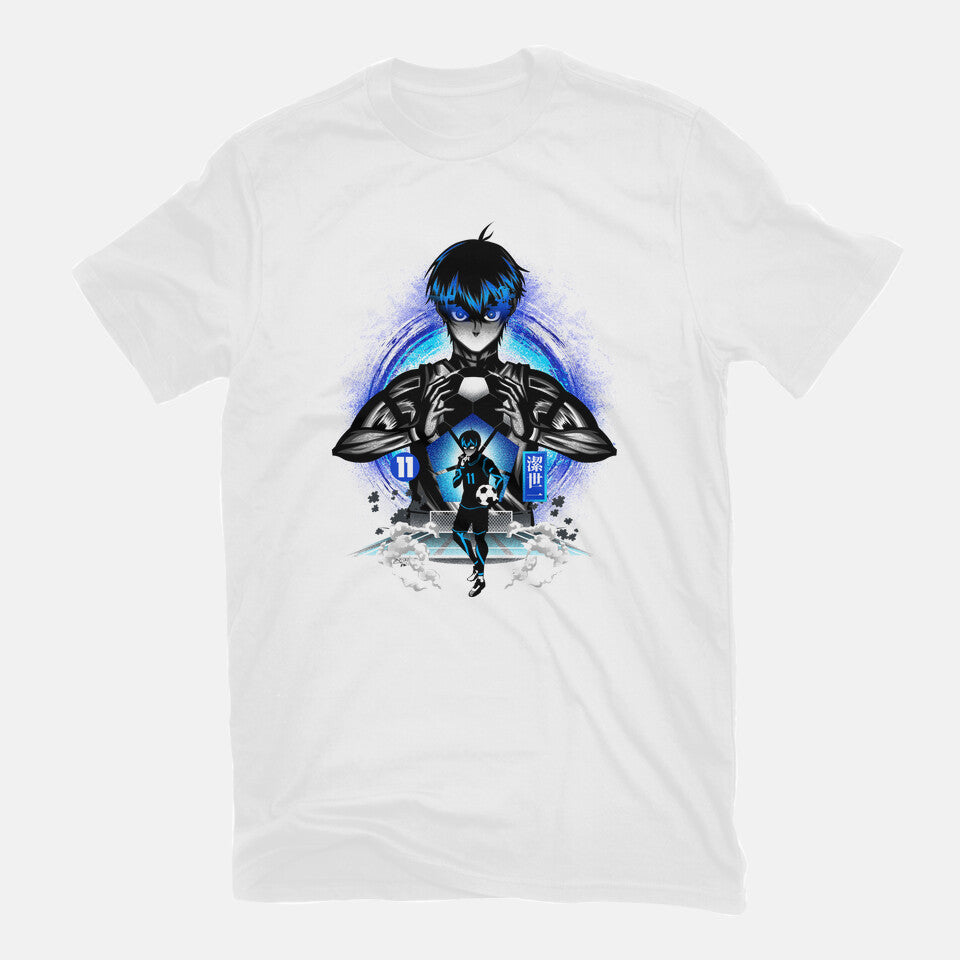 Ace Player Of Blue Lock – Anime Graphic T-Shirt in white, flat-lay product view