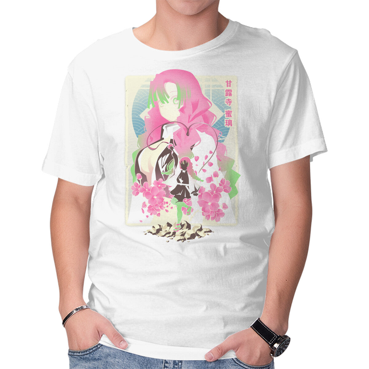 Love Hashira – Anime Graphic T-Shirt in white, product display