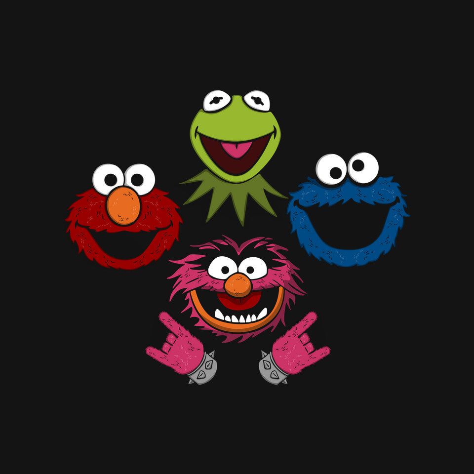 Muppets Rhapsody – Music Graphic T-Shirt design artwork for black graphic T-shirt