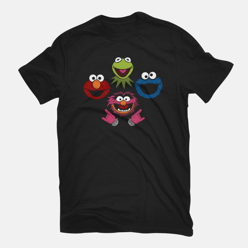 Muppets Rhapsody – Music Graphic T-Shirt in black, flat-lay product view
