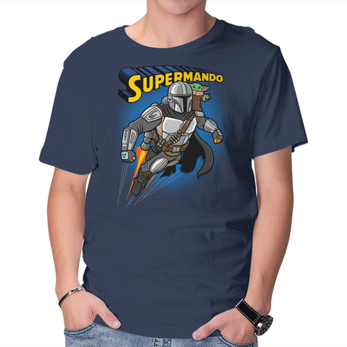Supermando – Sci-Fi Graphic T-Shirt in navy, product display