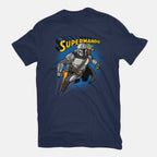 Supermando – Sci-Fi Graphic T-Shirt in navy, flat-lay product view