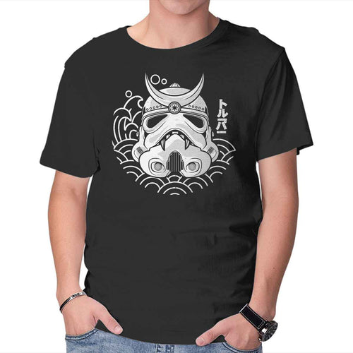 Black Samurai Trooper – Sci-Fi Graphic T-Shirt