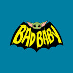 Bat Baby – Sci-Fi Graphic T-Shirt design artwork for turquoise graphic T-shirt