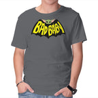 Bat Baby – Sci-Fi Graphic T-Shirt in charcoal, product display