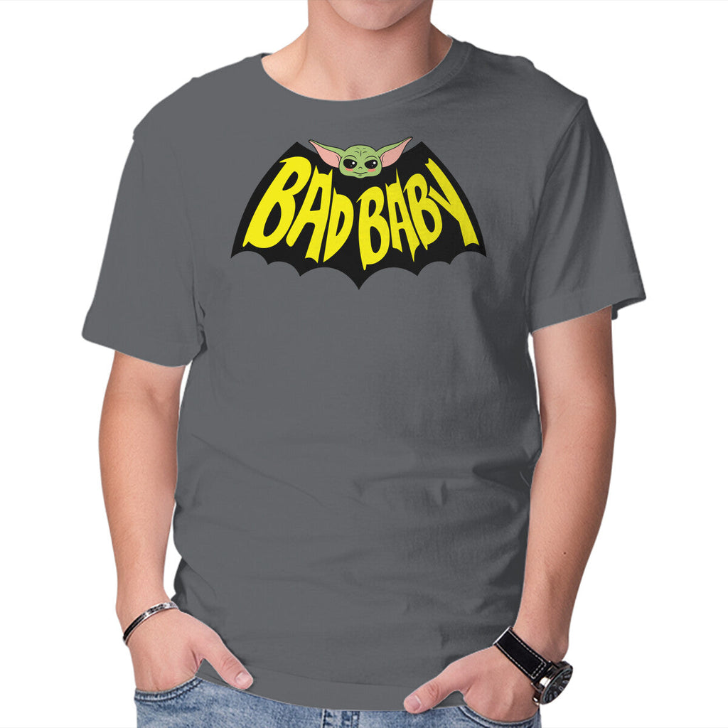 Bat Baby – Sci-Fi Graphic T-Shirt in charcoal, product display