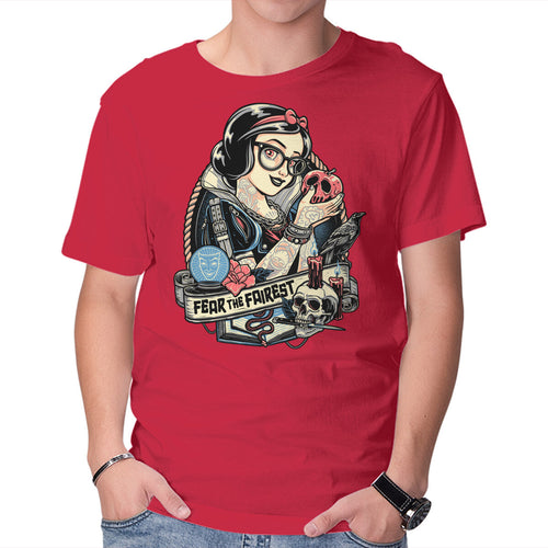 Fear The Fairest – Movie Graphic T-Shirt in red, product display