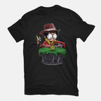 Indiana Potter – Movie Graphic T-Shirt in black, flat-lay product view