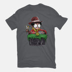 Indiana Potter – Movie Graphic T-Shirt in charcoal, flat-lay product view