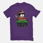 Indiana Potter – Movie Graphic T-Shirt in purple, flat-lay product view
