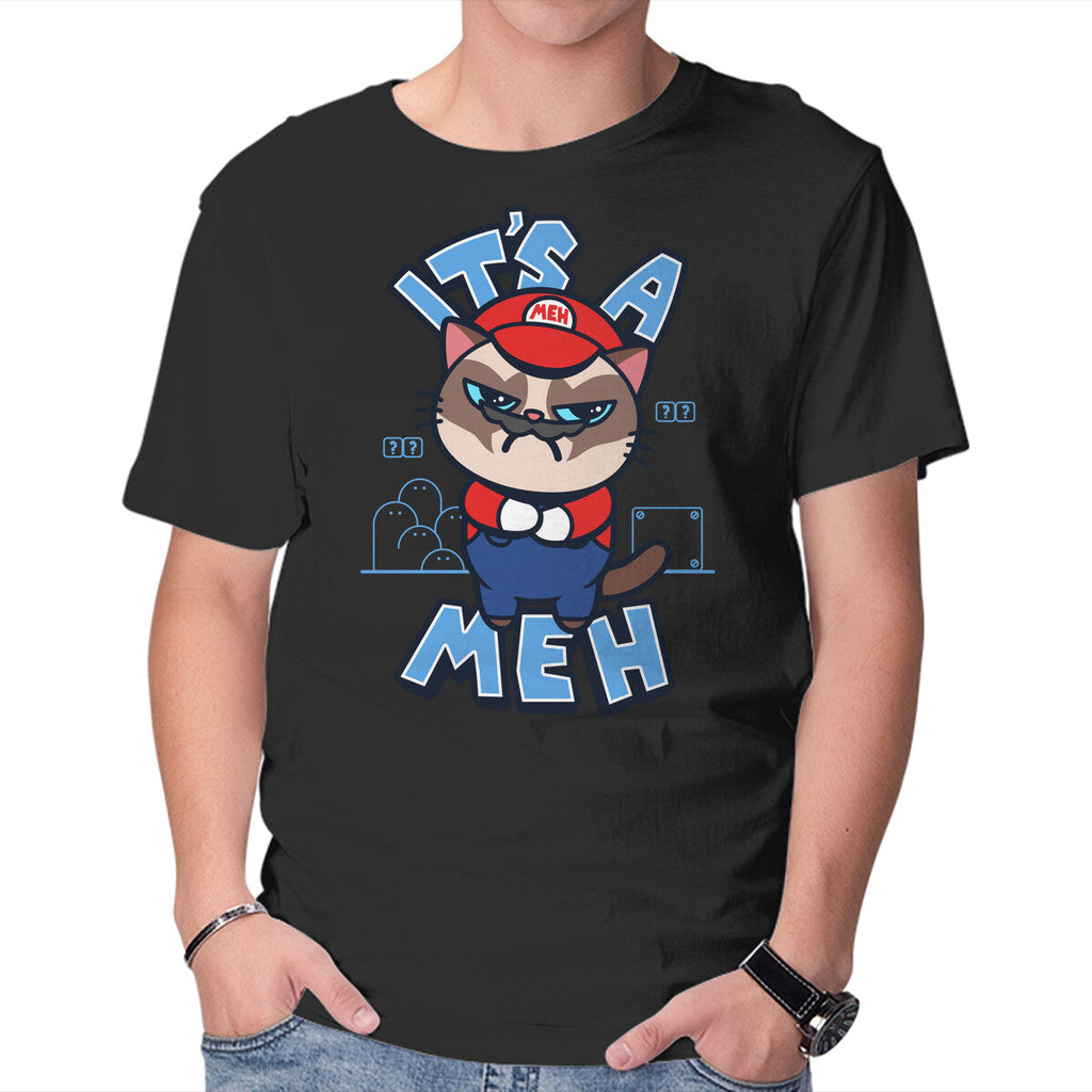 It's A Meh – Gaming Graphic T-Shirt in black, product display