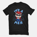 It's A Meh – Gaming Graphic T-Shirt in black, flat-lay product view