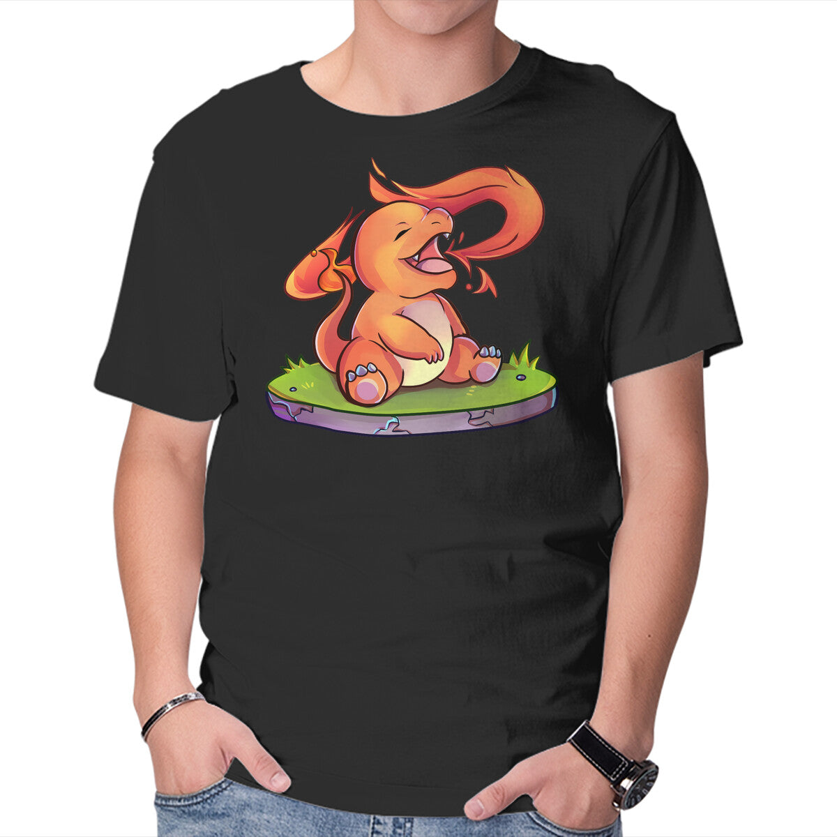 First Gen Fire – Anime Graphic T-Shirt in black, product display