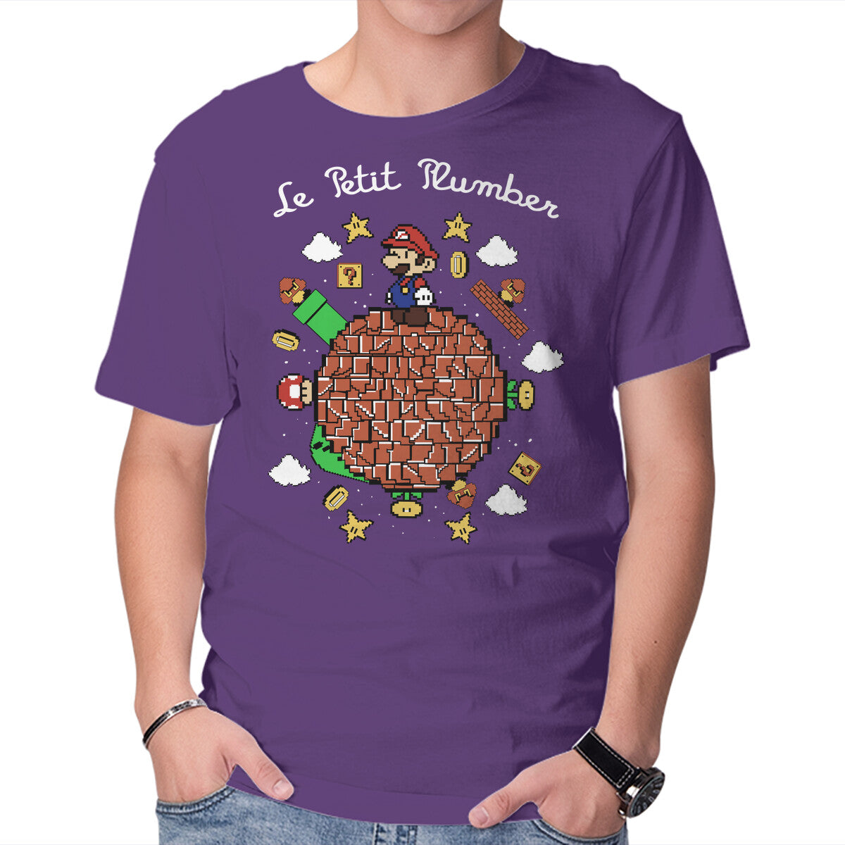 Le Petit Plumber – Gaming Graphic T-Shirt in purple, product display