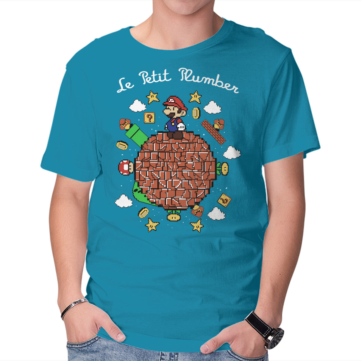 Le Petit Plumber – Gaming Graphic T-Shirt in turquoise, product display