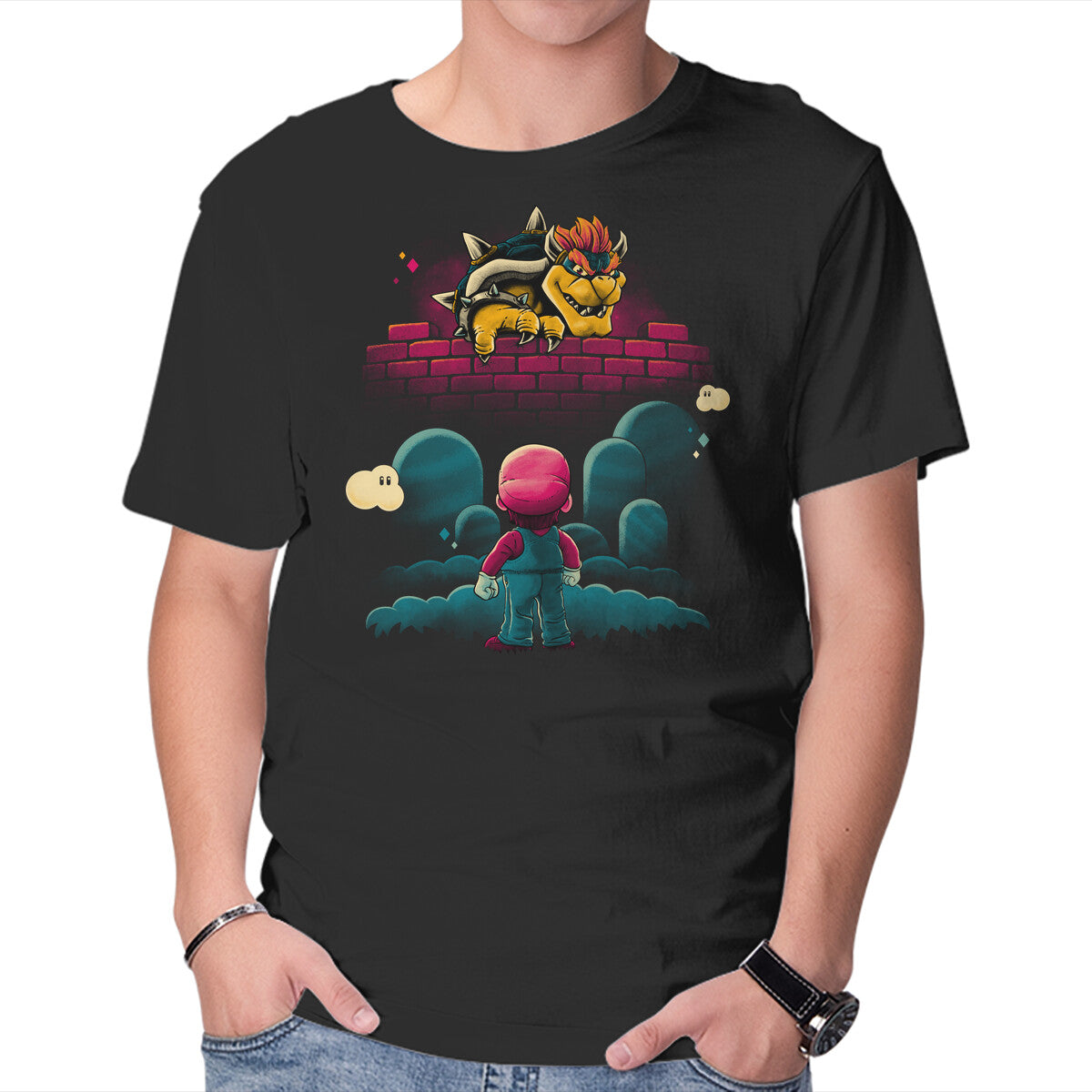 Attack On Final Boss – Gaming Graphic T-Shirt in black, product display