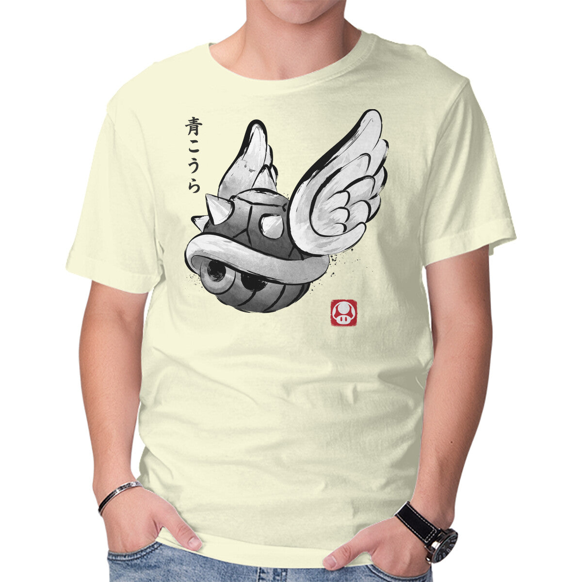 Spiny Shell Sumi-e – Gaming Graphic T-Shirt