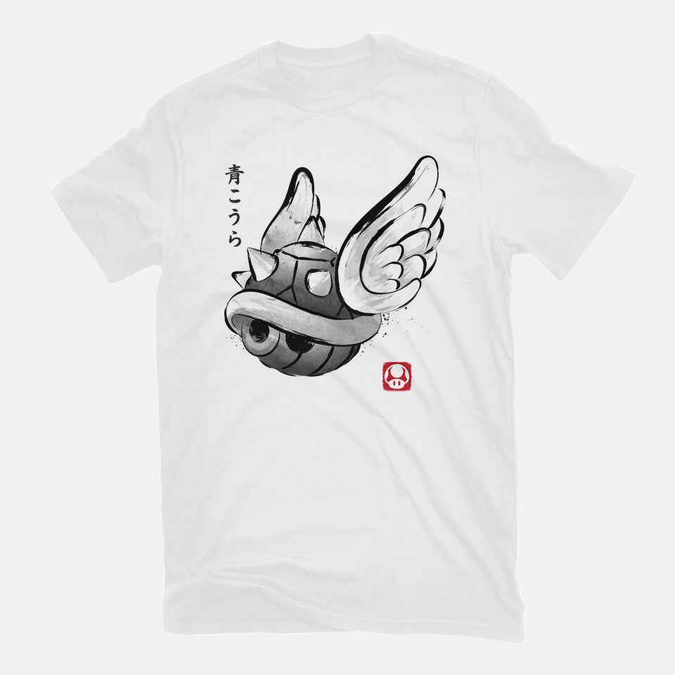 Spiny Shell Sumi-e – Gaming Graphic T-Shirt