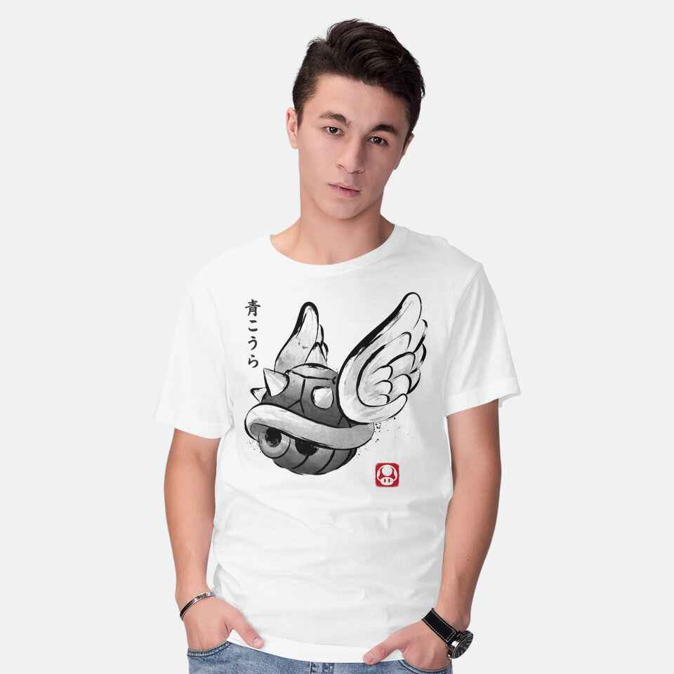 Spiny Shell Sumi-e – Gaming Graphic T-Shirt