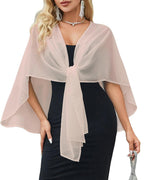Sheer Chiffon Shawl Wrap ?¡ìC Elegant Scarf Cover Up
