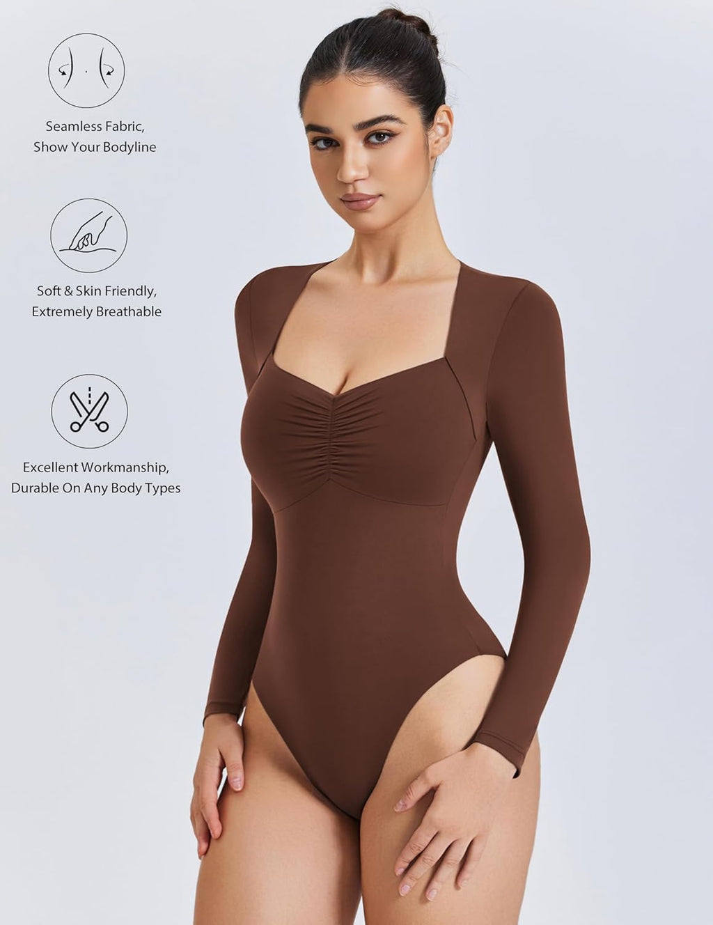 Sweetheart Neckline Bodysuit Tops
