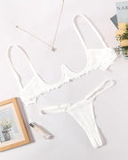 Lace Bra and Panty Underwire Lingerie Set