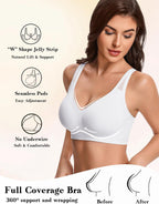No Underwire Bras Full Coverage Wireless Bra