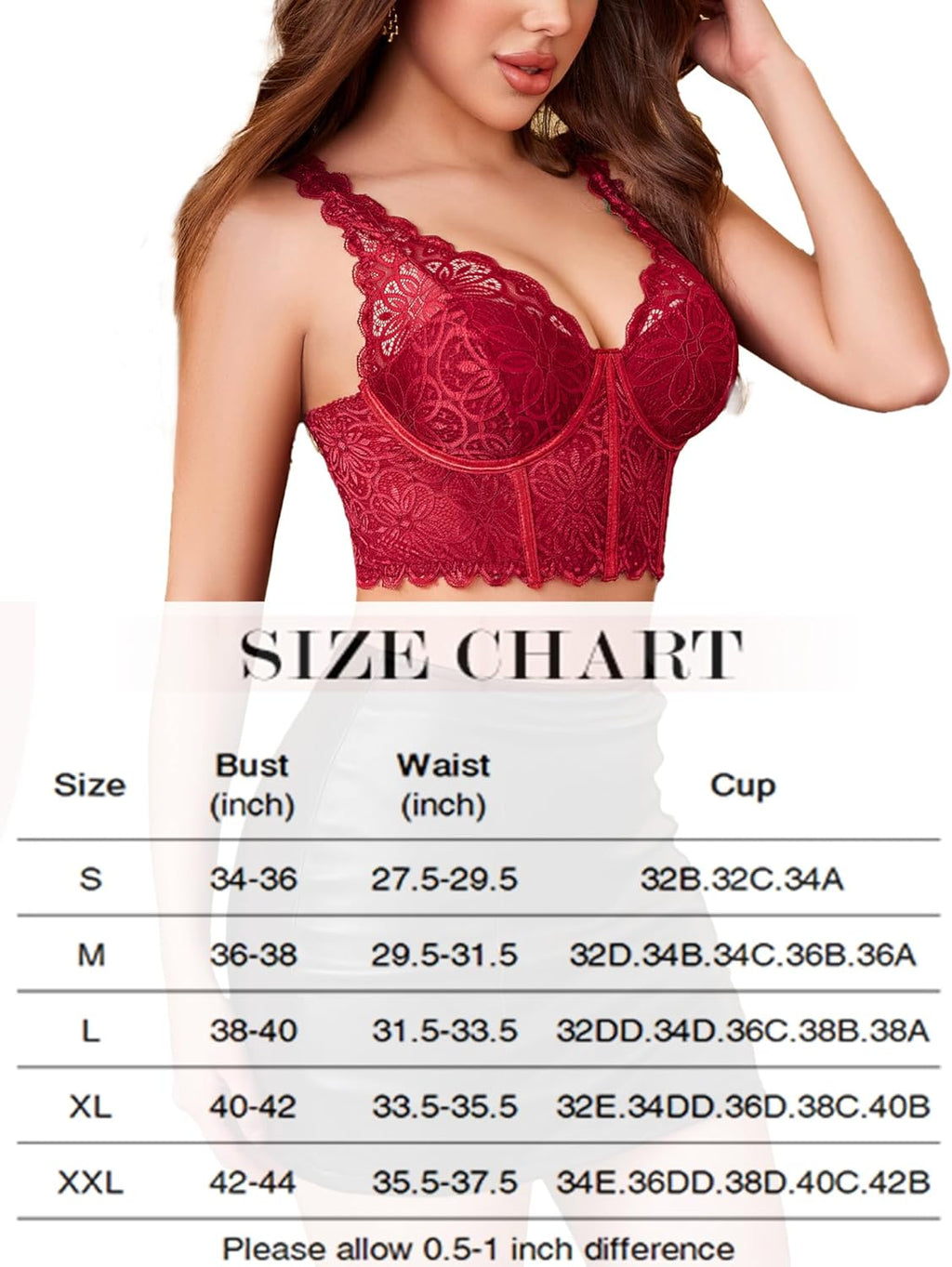 Underwire Tops Push Up Bustier No Padded