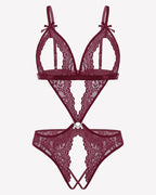 Lace Deep V Teddy Bodysuit