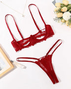 Lace Bra and Panty Underwire Lingerie Set