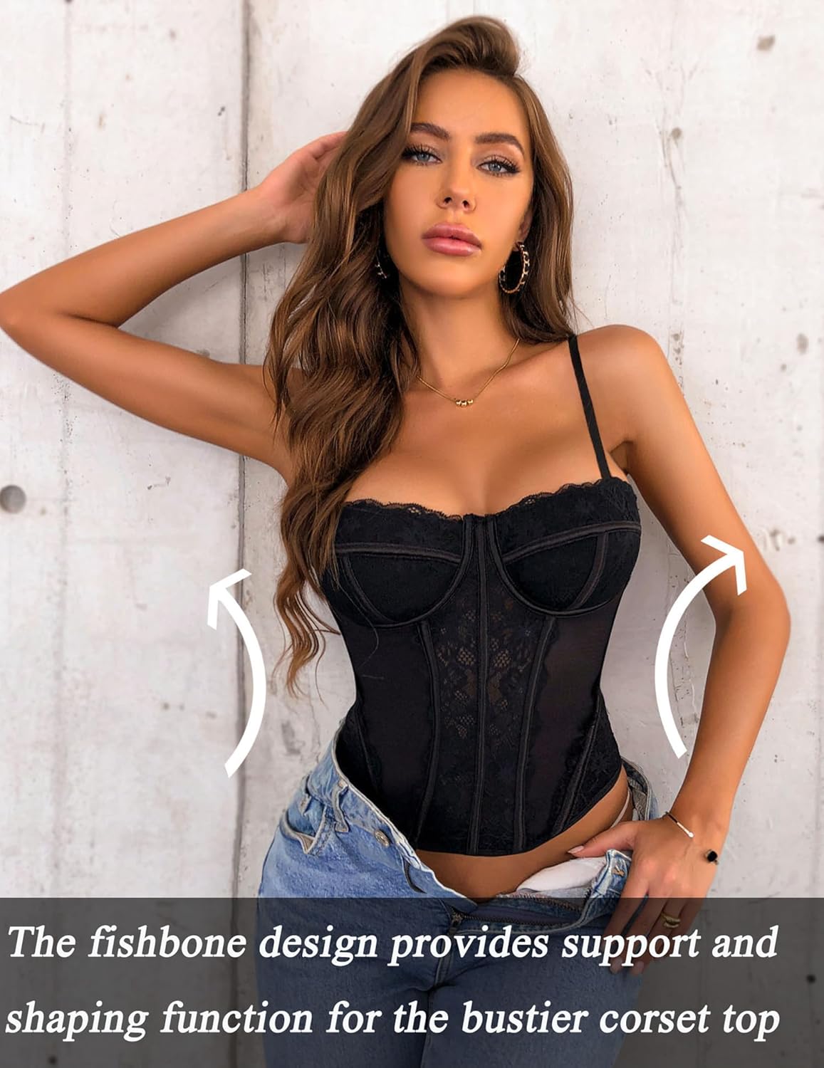 Corset Tops Lace Bustier Bralette