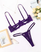 Lace Bra and Panty Underwire Lingerie Set