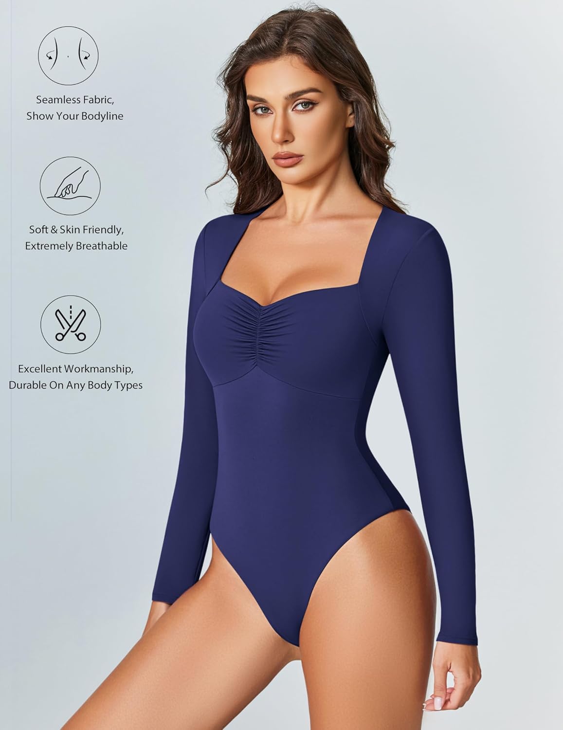 Sweetheart Neckline Bodysuit Tops