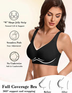 No Underwire Bras Full Coverage Wireless Bra
