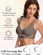 No Underwire Bras Full Coverage Wireless Bra